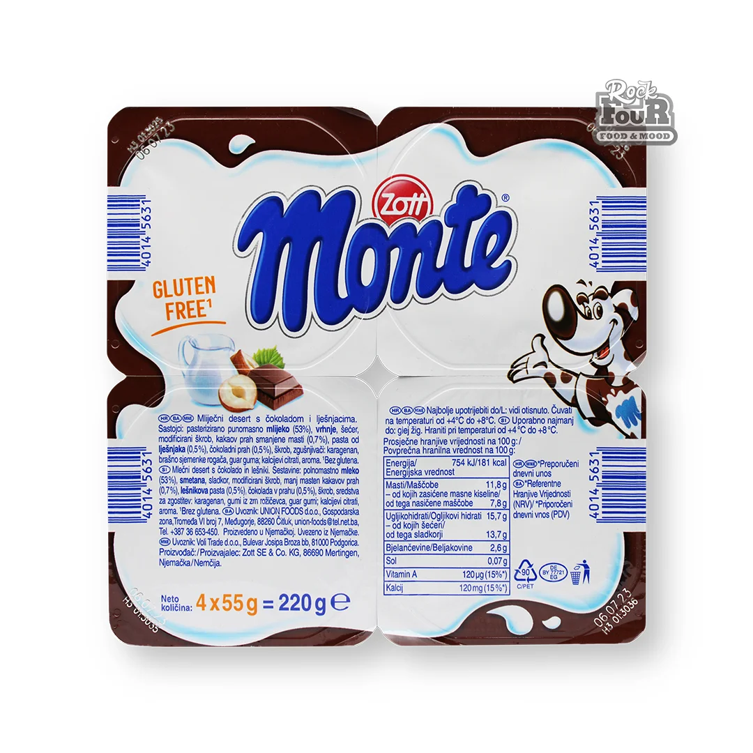 Կաթնային աղանդեր «Zott Monte» 55գ